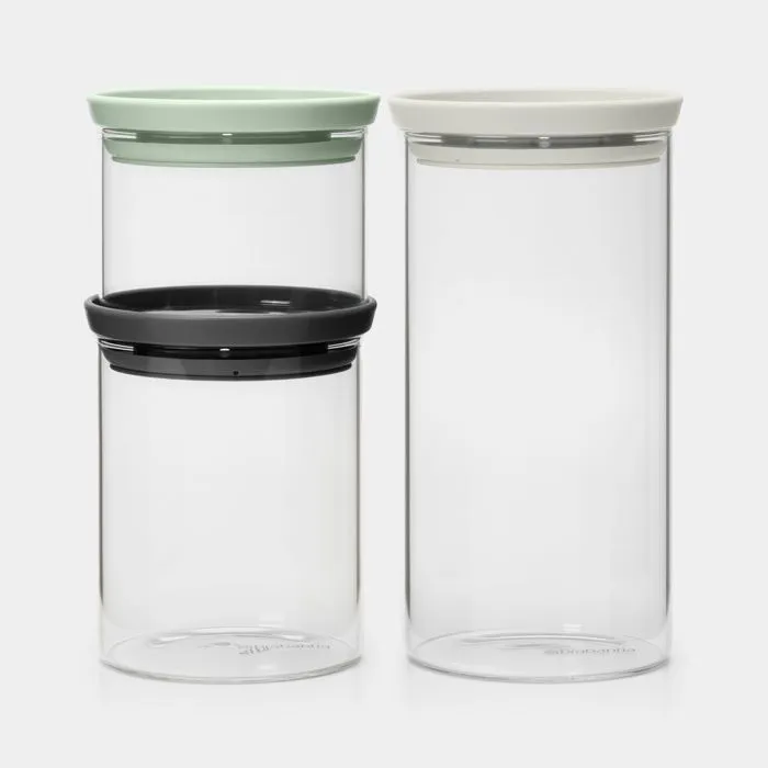 Bocaux empilables en verre