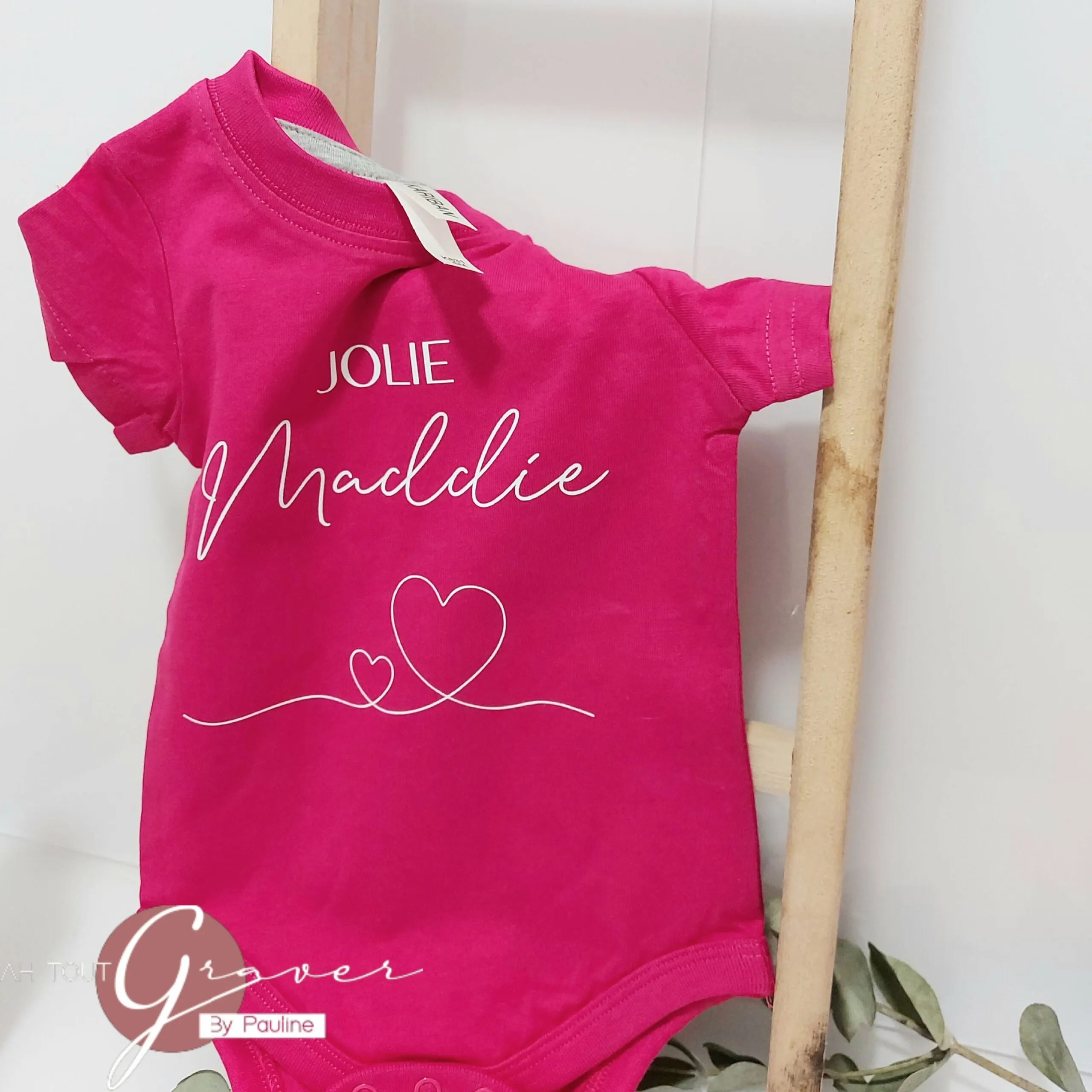 Body manches courtes bébé à personnaliser 