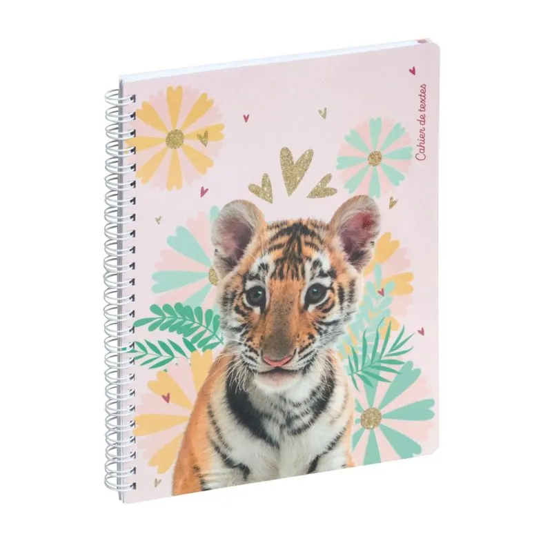 Cahier de textes spiralé Lovely - 17 x 22 cm - disponible dans différentes couleurs - Exacompta