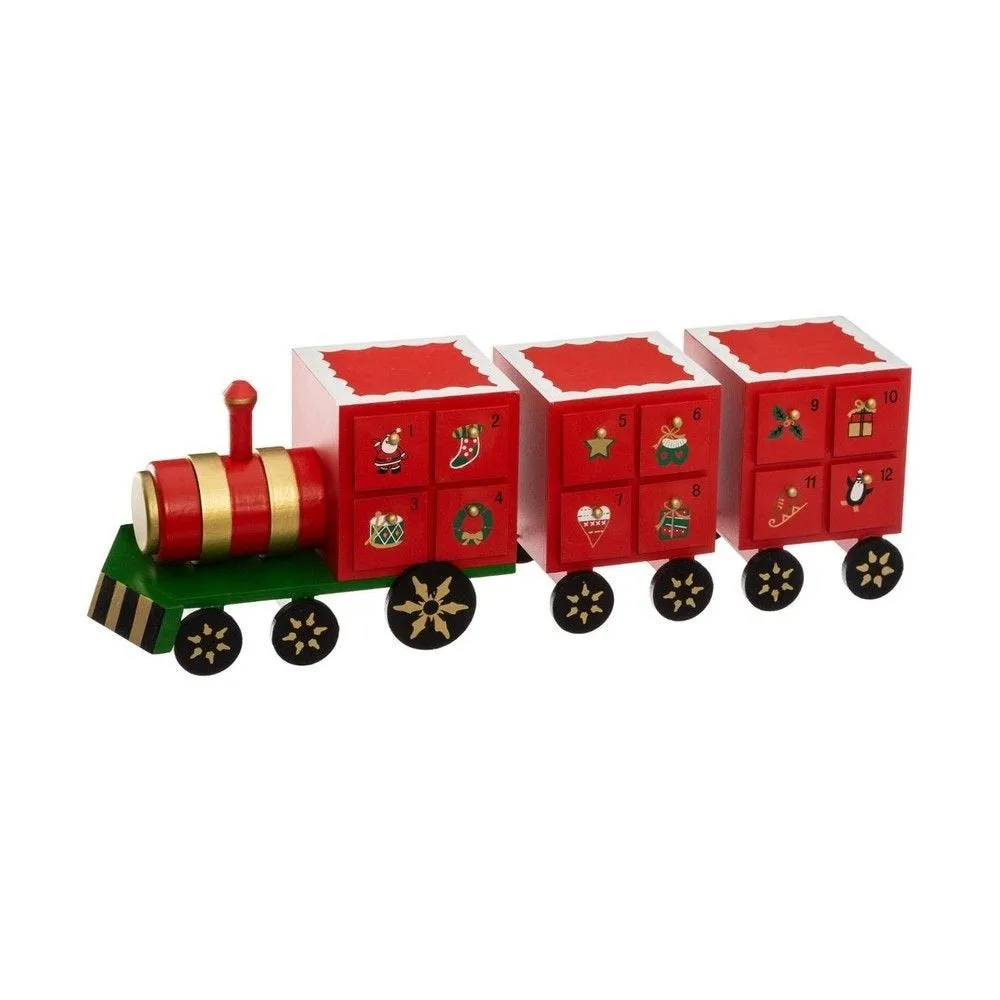 Calendrier de l'avent petit train en bois