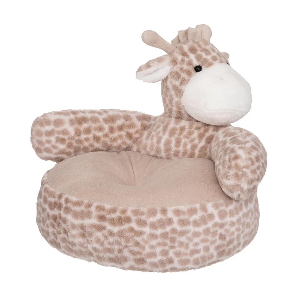 Fauteuil enfant peluche girafe 48x45x42cm 