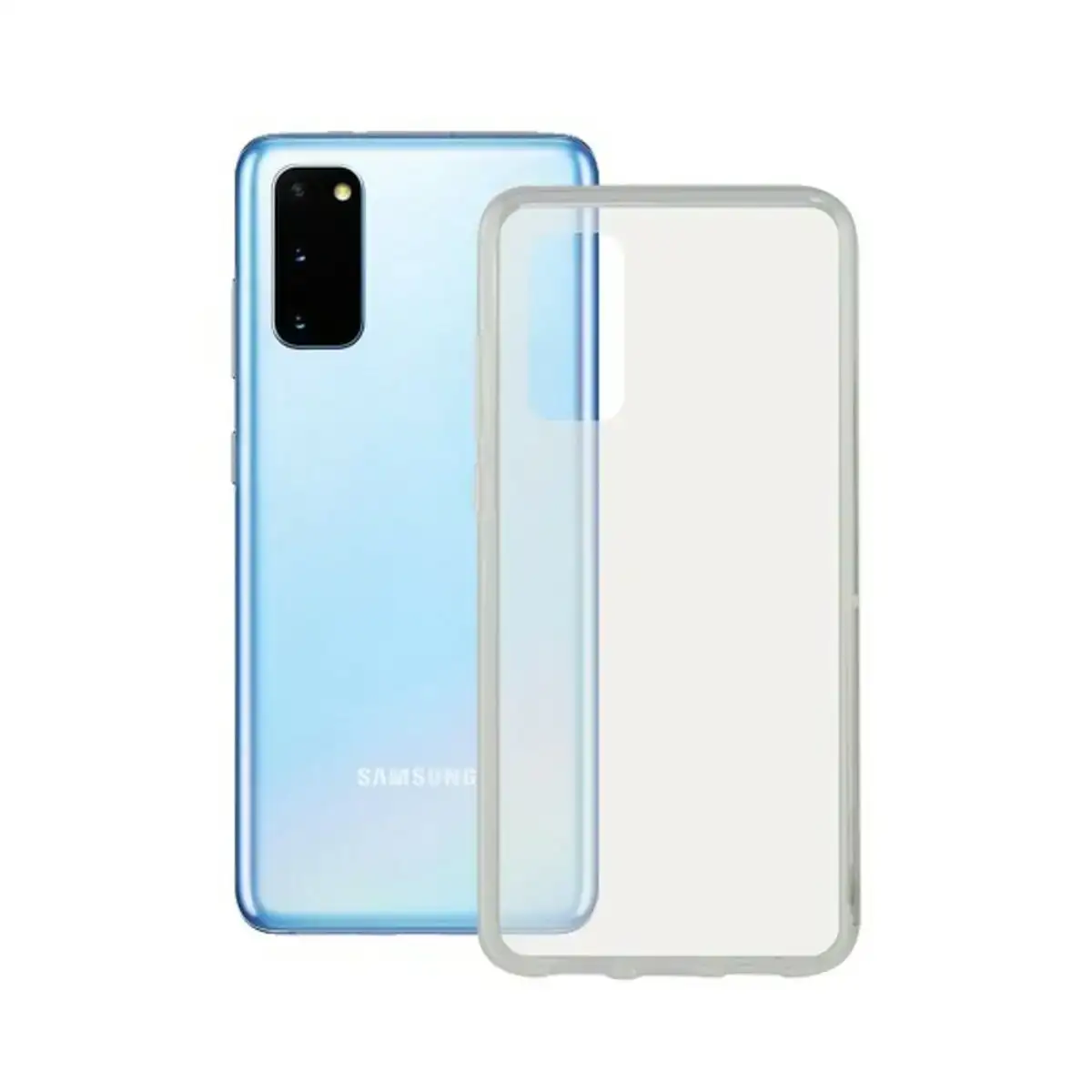 Housse pour Mobile avec Bord en TPU Samsung Galaxy S20 Ultra Contact Flex Transparent 
