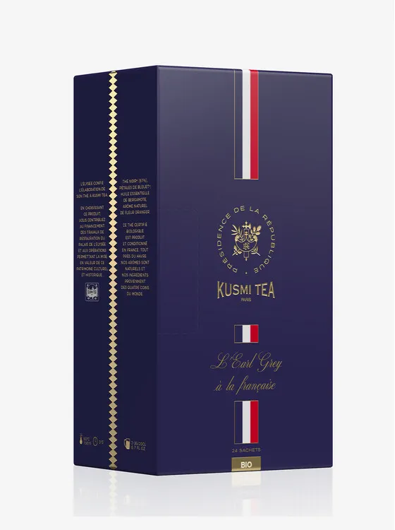L'Earl Grey à la française bio - Etui carton 24 sachets mousseline - Élysée x Kusmi Tea