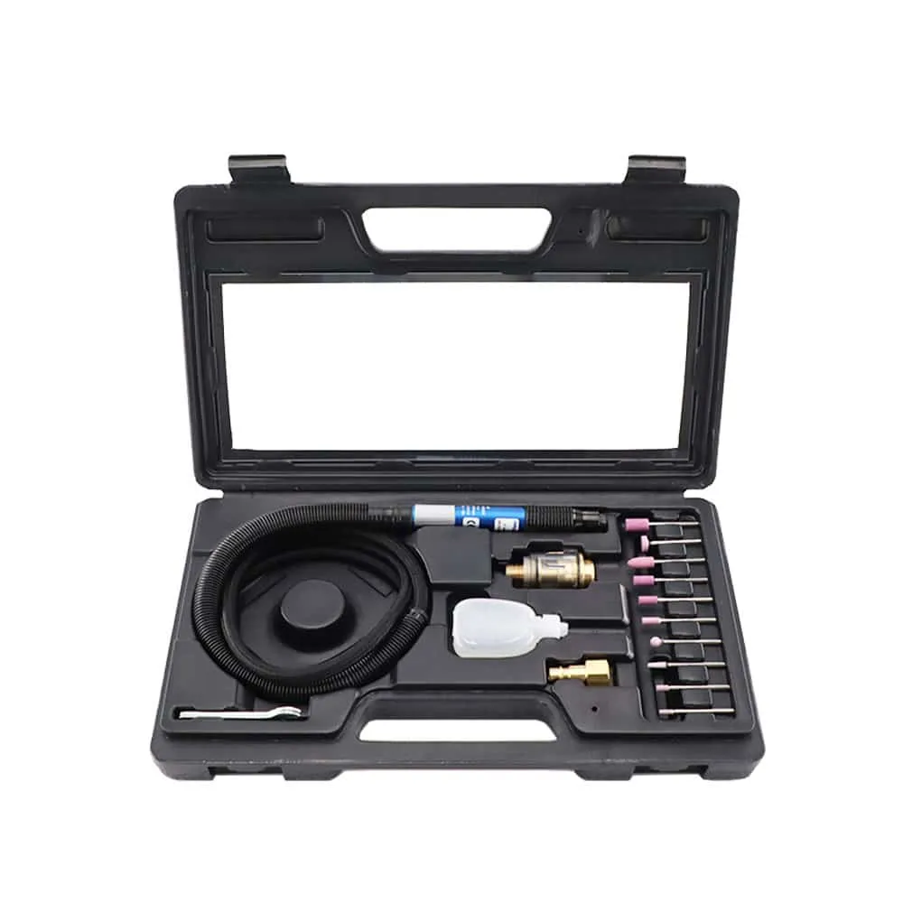 Micro meuleuse droite de précision en coffret avec accessoires