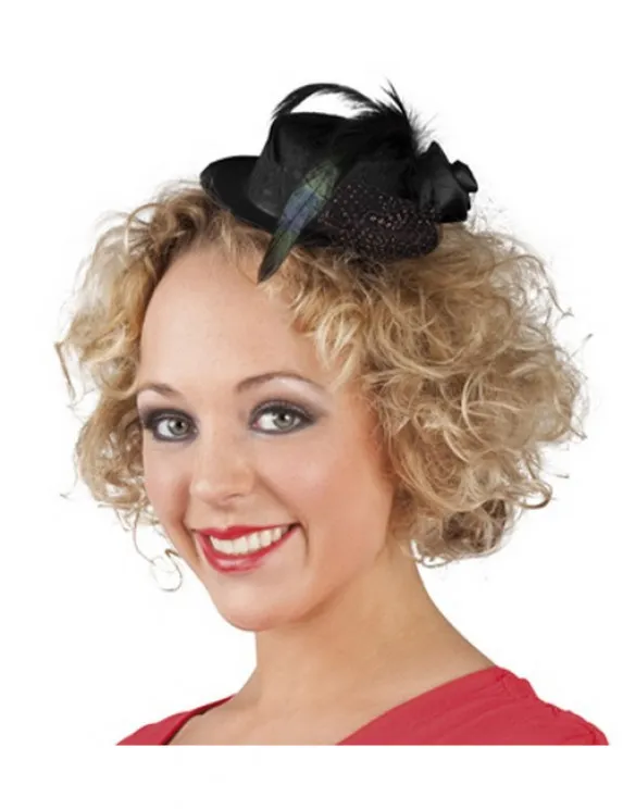 Mini chapeau noir femme : Deguise-toi, achat de Accessoires
