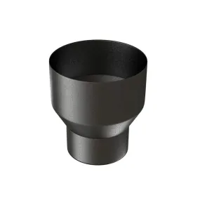 Réduction noir mat pour poêle à pellets femelle 150mm et mâle 100 mm
