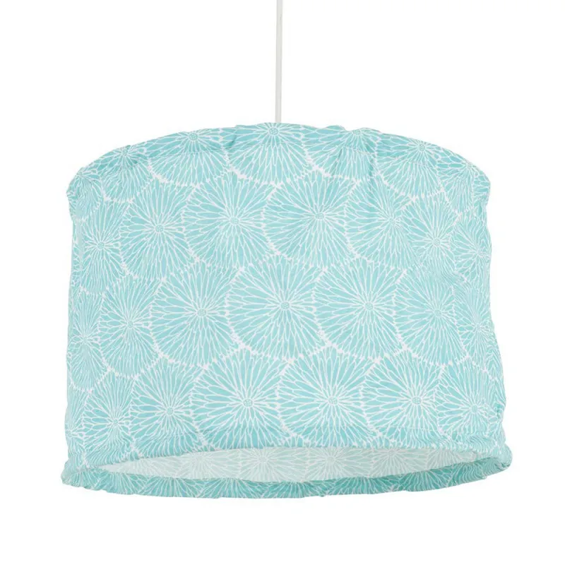 Suspension cylindre bleu turquoise