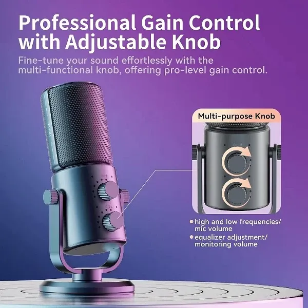 Ulanzi DCM-05 microphone à condensateur cardioïde motif polaire pour téléphone CumpPiedmont pour les jeux, podcasting, diffusion