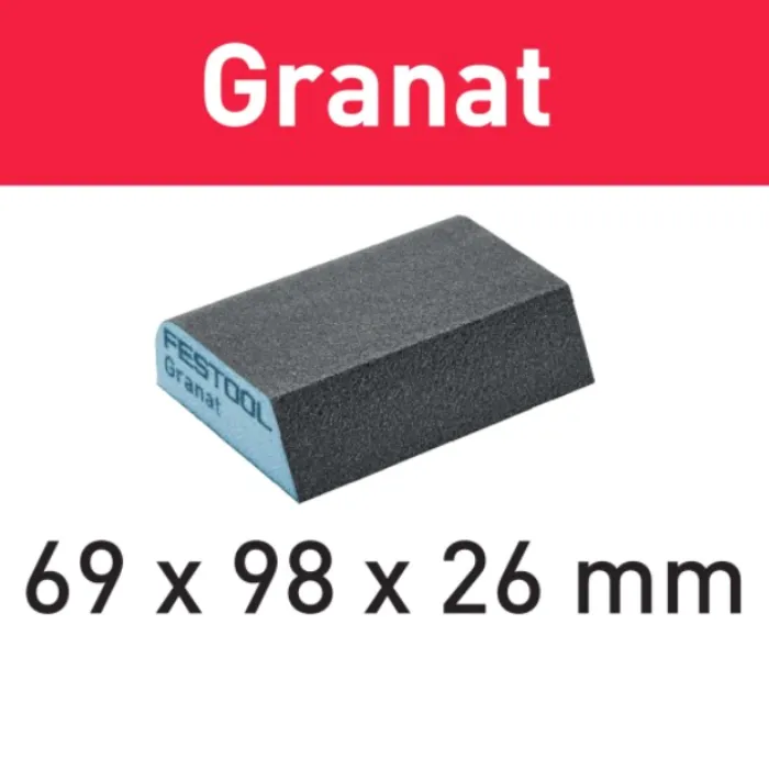 Éponge de ponçage Festool Granat 69x98x26 G120 x 6 pièces